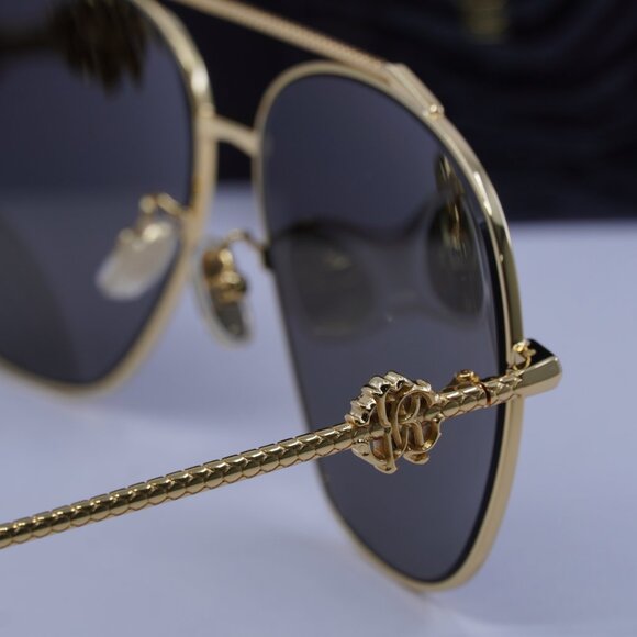 Roberto Cavalli SRC008V 400P Aviator Sunglasses – Yellow Gold/Grey Polarized - Picture 9 of 10
